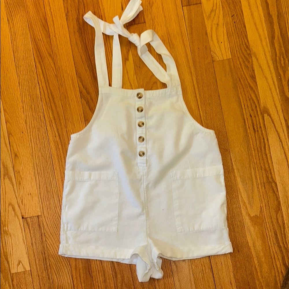 O'Neill White Casual Romper with Adjustable Straps